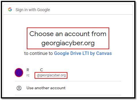 CanvasStudentChooseGCAAccountGoogleDrive.png