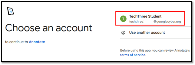 Annotate choose GCA account.png