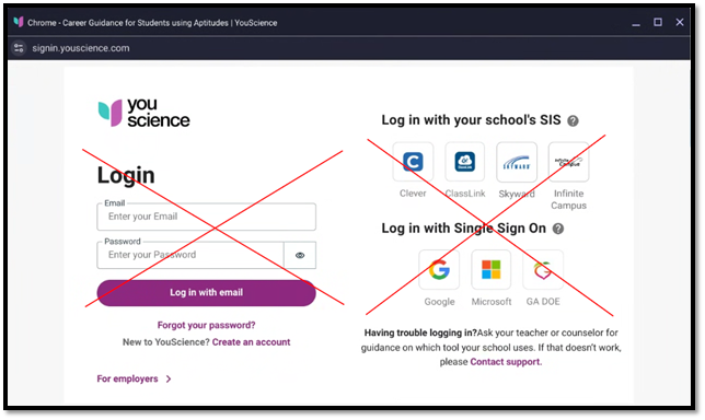 YouScience Incorrect Login Popout.png