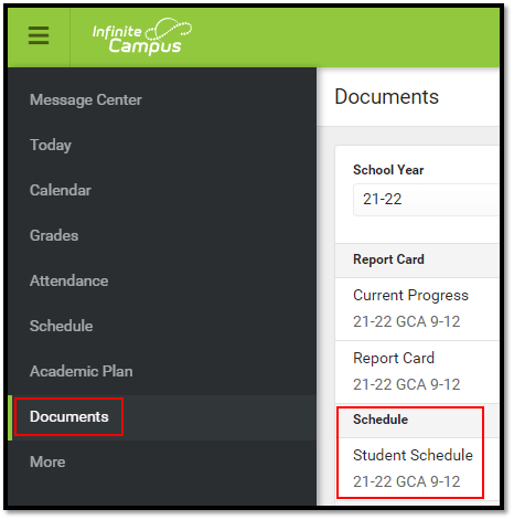 InfiniteCampusDocumentsStudentSchedule.png