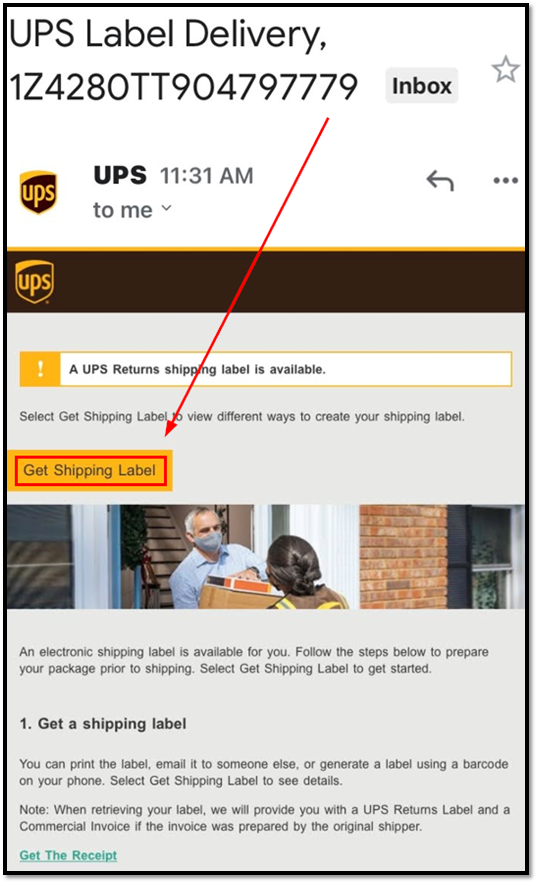 Finding and Using UPS Return Labels from a Smartphone – GCA